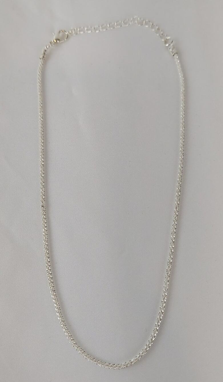 Ettika Adjustable Silver Choker Twist Chain 16" Trendy Must Have Necklace